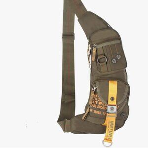 Men's Multi-Compartment durable sling bag for sports, travel, hiking, running